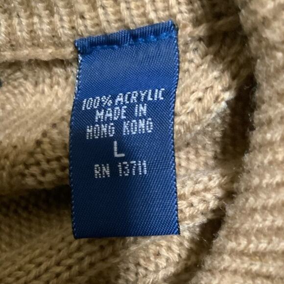 Vintage Karen Scott Cable Knitted Cardigan Sweater Button-Up Women's Size Large - Picture 11 of 11